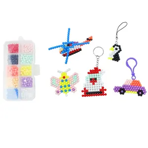 Kit de perles en plastique pour enfants Jouet bricolage Perles à fusibles Kit d'artisanat Hobbies Jouets Artisanat Cadeau pour enfants débutants pour enfants