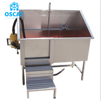 OSCAT équipement vétérinaire EURPET acier inoxydable professionnel chien toilettage baignoire grand luxe intérieur Pet baignoires Pet toilettage baignoire