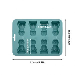 Moule à glaçons en silicone en forme de chat mignon, moule à glace DIY pour whisky, cocktails et boissons d'été, moule à glaçons flexible antiadhésif - Product Image 2