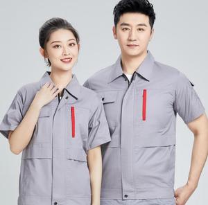 TN6261 Hochwertiges Kurzarm-Arbeitsuniform-Set für Herren Warnschutz-Arbeitskleidung mit Individuellem Logo für Baustellen - Product Image 1