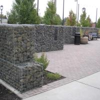 Caisse de gabion rectangulaire mince de 4 mm avec revêtement Galfan, 2 m x 0,5 m x 0,5 m, robuste, facilement assemblable, pour murs de soutènement en roche