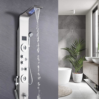 Ensemble de douche intelligent à température constante en acier inoxydable avec panneau LED, nouveau style, vente en gros