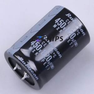 450MXK820MEFCSN35X50 Snap-in Aluminum Electrolytic Capacitor Through hole Component THT,D35xL50mm 820uF 20% 450V 10mm - Product Image 1