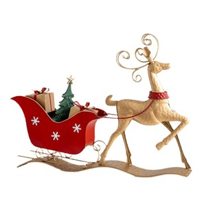 Arte del hierro escena grande decoraciones exteriores ciervos tirar carro árbol de <span class=keywords><strong>Navidad</strong></span> campanas adornos centro comercial vacaciones decoración <span class=keywords><strong>Navidad</strong></span> nuevas ideas - Product Image 6