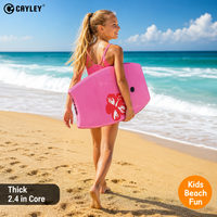 Bodyboard rose solide Cayley avec laisse de poignet pour enfants et adultes, plage, piscine, océan, sports nautiques