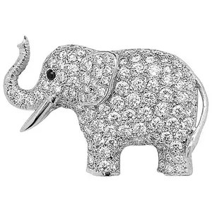 Aksesori Pakaian Lucky Elephant Corsage Alloy Berlian Bros Mode Lencana Pin Kerah