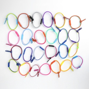 Wholesale Recycled Plastic Bracelet Promotional Toy Fidget Zipper Plastic Bangle Bracelet Serenity Plastic Friendship Bracelets