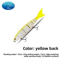 Leurres de pêche rigides multi-articulés en ABS de 105g/23cm pour achigan rayé et truite, pour la pêche en lac, rivière, océan, eau douce/eau salée