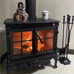 Fabricante de Xuzhou: <span class=keywords><strong>Chimenea</strong></span> de leña independiente para el hogar, estufa de hierro fundido con <span class=keywords><strong>puerta</strong></span> - Product Image 4