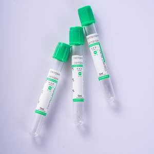 सबसे अधिक बिकने वाली चिकित्सा डिस्पोजेबल लिथियम हेपरिन वैक्यूम रक्त संग्रह ट्यूब ग्रीन कैप के साथ - Product Image 3