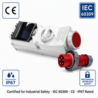 Boîtier de prise industrielle étanche SFE IEC60309 CE IP67 avec interrupteur et disjoncteur, OEM disponible