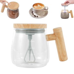 Tasse mélangeuse automatique multifonction portable intelligente en verre borosilicate pour café, lait et thé – Promotionnelle - Product Image 2