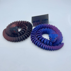 Serpent Articulé Flexible Imprimé en 3D, Vipère Magique Articulée pour la Relaxation, Décoration Intérieure Unique - Product Image 3