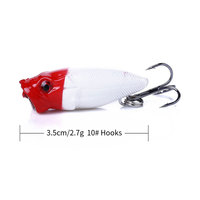 Leurre artificiel de surface en acier inoxydable pour micro-ondes avec hameçons, bruyant, 10g, pour eau douce, brochet, truite, nouveau modèle