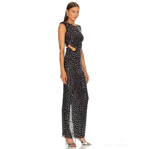 Abito <span class=keywords><strong>da</strong></span> <span class=keywords><strong>sera</strong></span> elegante, elegante e di lusso, con strass, Maxi abito a tubo dritto, aderente e aderente. - Product Image 2