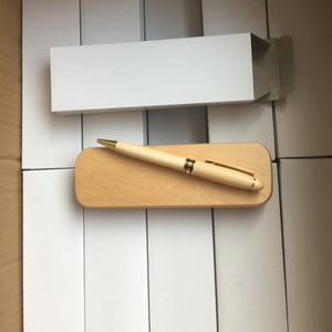 Conjunto de Canetas de Madeira Promocional Ecológico de Alta Qualidade com Logo Personalizado, Gravação e Impressão, com Estojo de Madeira - Product Image 4