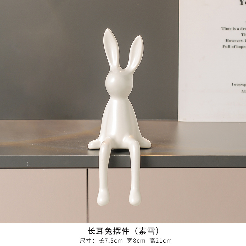 Lapin à longues oreilles (blanc)