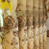 Usine vente directe Chenille style Européen tissu brodé salon chambre baie vitrée simple maintenant rideau fini