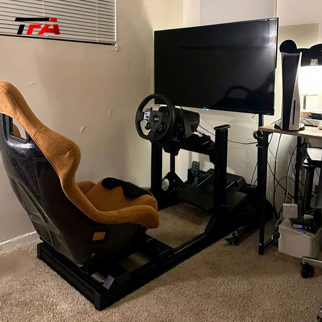 Portable Foldable 4080 Aluminium Sim Rig Compact Racing Simulator Bracket for Small Household Game Spaces