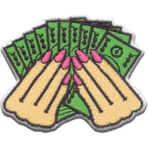 ชุดป้ายปักลาย DigitEMB Money Hands ขนาด 2.85 x 2.3 นิ้ว แบบรีดติด จำนวน 11 ชิ้น สำหรับเสื้อแจ็คเก็ต กระเป๋าเป้ กางเกงยีนส์ หมวก เสื้อผ้า DIY - Product Image 1