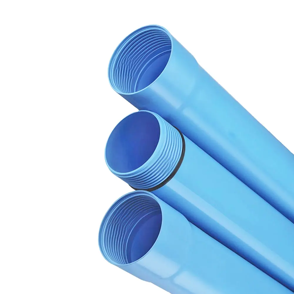 Tubulação de PVC para poço profundo de alta pressão, tubulação de PVC padrão para piscina, acessórios para tubos de plástico