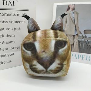 ฟล็อปป้าหมอนแมวทรงสี่เหลี่ยมของเล่นตุ๊กตาผ้ากำมะหยี่สำหรับกอดแมว - Product Image 4