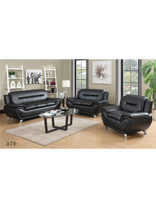 Vente chaude Personnalisé 3 + 2 + 1 Design Noir Style Français Modulaire Bois Sectionnel <span class=keywords><strong>Canapé</strong></span> Ensemble Salon Utilisation - Product Image 4
