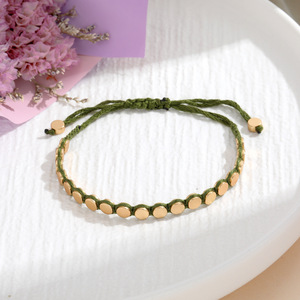 Simple <b>Adjustable</b> Metal Beaded <b>Bracelet</b> Heart Shape Zinc Alloy Unisex Fashion Jewelry Gift Style 1 Style 2 Style 3 - Product Image 3