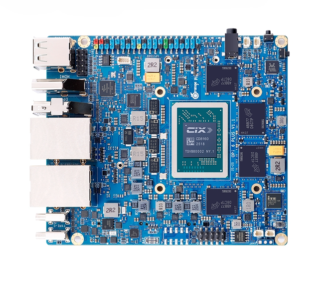 Chipboard Orange Pi 6 Plus Development Board Single Board Computer 16GB RAM Heat Sink 100W 20V5A Type-C Power Supply 45 Tops