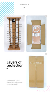 Bán chạy nhất quay vòng bằng gỗ Máy tính để bàn Eyewear Rack <span class=keywords><strong>Sunglass</strong></span> Kệ hiển thị cho kính mắt - Product Image 6