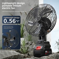 Nouveau ventilateur oscillant sans fil à batterie lithium longue durée, haute puissance, pour la maison, la voiture et l'extérieur, silencieux 37-45 dB, 1200-2000 mA