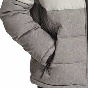 Veste d'hiver matelassée personnalisée pour l'équitation Sweat à capuche à bulles style rue avec col montant Veste d'hiver froide pour hommes - Product Image 1