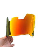 Visière de football rouge à clipser pour casque, écran facial en polycarbonate, vente en gros directe usine