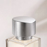Capsules de flacons de parfum en acier inoxydable usinées CNC de haute qualité, finition chrome mat de luxe, en alliage de zinc écologique