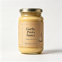Etiquetas para Frascos de Salsa de Ajo Haoxuan, Papel de Arte con Acabado Mate, Adhesivos para Soluciones de Empaquetado de Alimentos