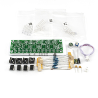 PACKBOXPRICE Kit de haut-parleurs BT carte Radio FM Audio pièces de coque en acrylique avec indicateur de niveau de contrôle du son LED