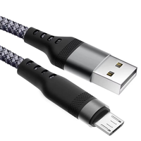 Cable Micro USB Trenzado de Nailon, Carga Rápida, Cable de Carga USB 2.0 Resistente para Teléfonos Android Samsung y Xiaomi