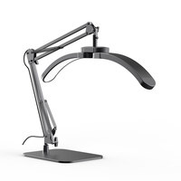 Lampe de table de bureau à LED de style moderne à gradation réglable Dessin de lecture Nail Tech Manucure Shade Aluminium Desktop Fill Light