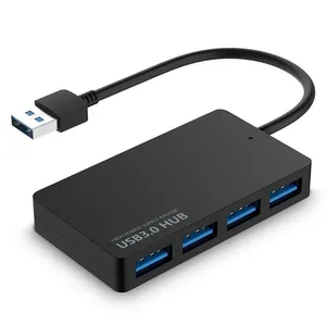 מהירות גבוהה שחור 4 יציאות USB 3.0 HUB רב USB מפצל מרחיב מתאם מרובה מרחיב אביזרי מחשב למחשב נייד