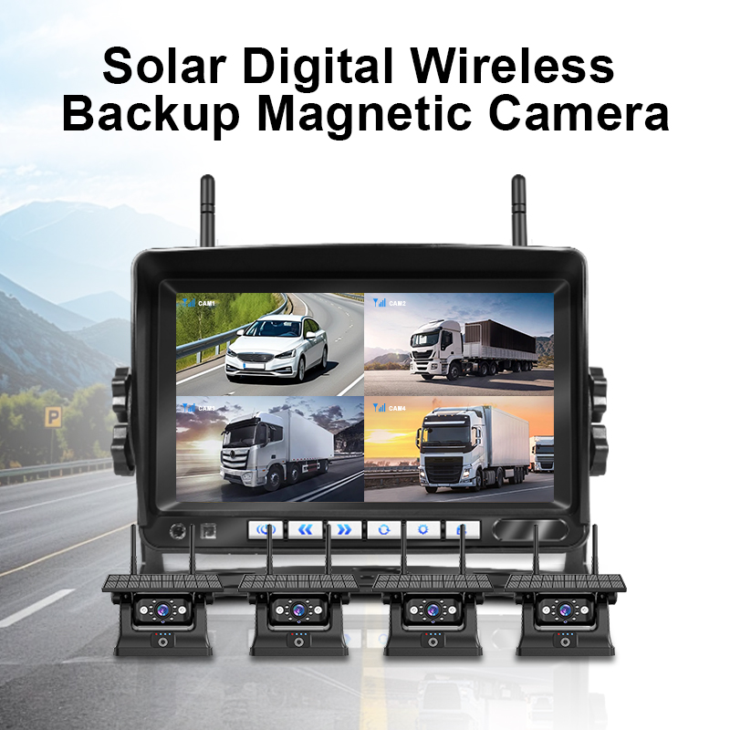7 Inch wireless monitor with 4 cameras