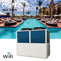 Système de pompe à chaleur air-eau en acier inoxydable R410A, chauffe-eau électrique, refroidisseur pour piscine hors sol et usage hôtelier