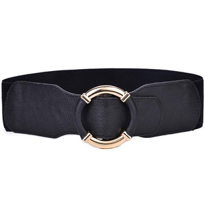 Ceinture élastique personnalisée pour femmes et hommes, ceinture large extensible, ceinture vintage épaisse, ceinture en <span class=keywords><strong>cuir</strong></span> PU - Product Image 2