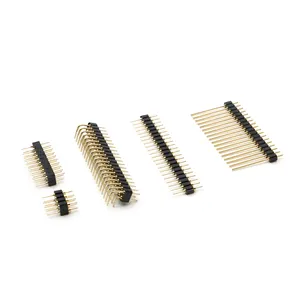 LECHUAN Dual Row 2.54 1.27 2.0 2.54mm Pitch Straight Right Angle SMT Machined Pin Header Round Pin Female Header Connector