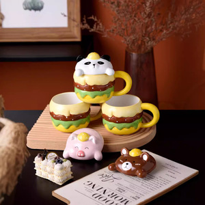 Taza <span class=keywords><strong>de</strong></span> Cerámica con Forma <span class=keywords><strong>de</strong></span> Hamburguesa <span class=keywords><strong>de</strong></span> Cerdo y Tapa para Niñas, Recuerdo para <span class=keywords><strong>el</strong></span> Día <span class=keywords><strong>de</strong></span> <span class=keywords><strong>los</strong></span> <span class=keywords><strong>Solteros</strong></span> - Product Image 3