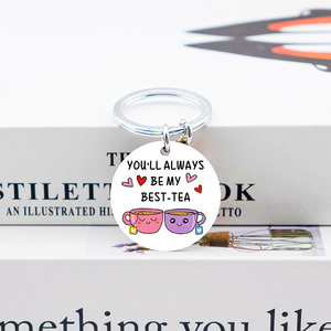 Migliore amico personalizzato che sarai sempre il mio miglior tè di compleanno regali di san valentino portachiavi tazza di latte - Product Image 6