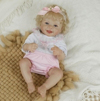 Lifereborn Muñeca Reborn de 18 Pulgadas (45 cm) con Cabello Enraizado, Bebé Reborn de Vinilo y Silicona para Niños, Colección de Arte