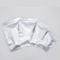 Sacs d'emballage en aluminium à fermeture éclair, à trois côtés scellés, en feuille de mylar imperméable et résistante à l'humidité, de qualité alimentaire, personnalisables