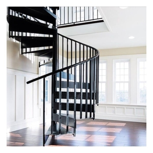 Escalier en colimaçon moderne Prima avec marches en bois massif et cadre en acier inoxydable Installation <span class=keywords><strong>facile</strong></span> Prix d'usine - Product Image 1
