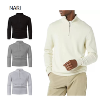 Pull en cachemire à col roulé pour homme, personnalisé, italien, d'hiver, à fermeture éclair quart de tour, chaud, respirant, en tricot de cachemire