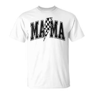 Camiseta a cuadros Mama Lightning Bolt para el Día de la Madre - Product Image 1